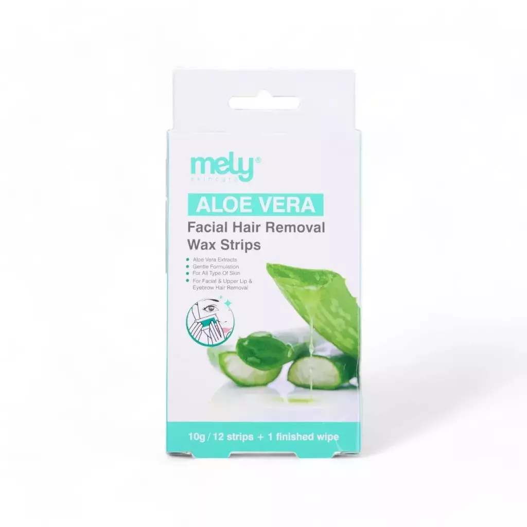 Cera en tira aloe vera depilacion facial Mely x 12